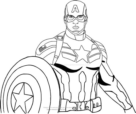 Dibujo de Capitán América para colorear
