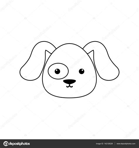 Dibujo de cara de perro — Archivo Imágenes Vectoriales ...