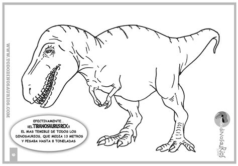 dibujo de dinosaurio para colorear tiranosaurio rex 2 ...