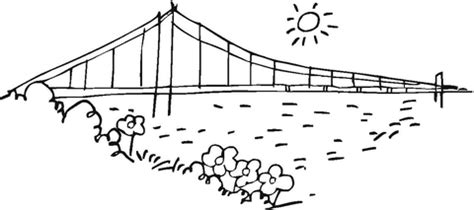 Dibujo de El Puente Golden Gate en San Francisco para colorear ...
