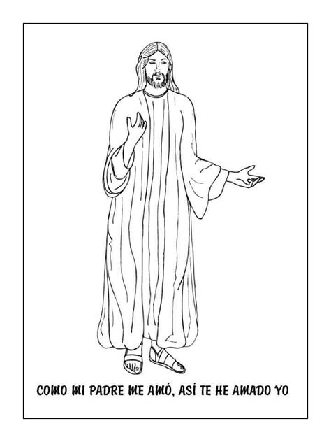 Dibujo de Jesús para colorear ~ Dibujos Cristianos Para Colorear