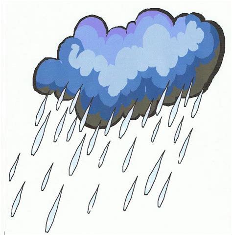 Dibujo de la lluvia a color Imagui