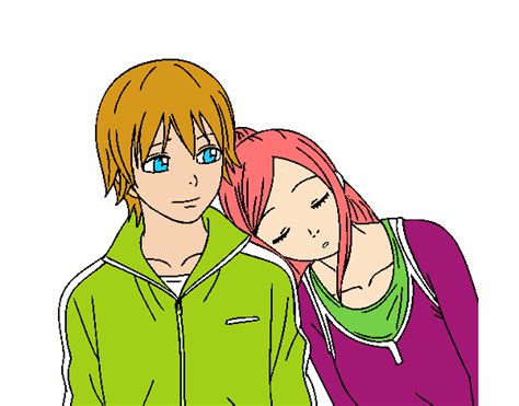 Dibujo de la pareja anime pintado por en Dibujos.net el día 24 12 15 a ...
