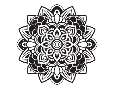 Dibujo de Mandala decorativa para Colorear   Dibujos.net