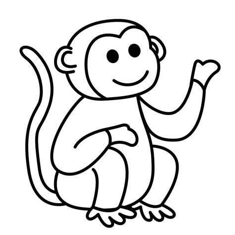 Dibujo de mono para colorear e imprimir   Dibujos y colores