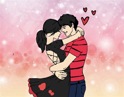 Dibujo de Pareja enamorada pintado por en Dibujos.net el ...