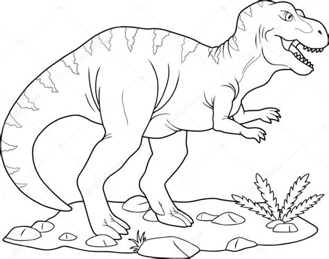 Dibujo De Tiranosaurio Rex Enfadado Para Colorear Dibujos De ...