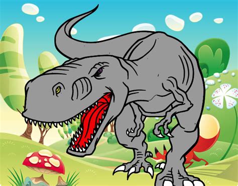 Dibujo de un dinosaurio rex pintado por Cheis en Dibujos.net el día 06 ...