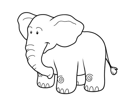 Dibujo de Un elefante africano para Colorear   Dibujos.net
