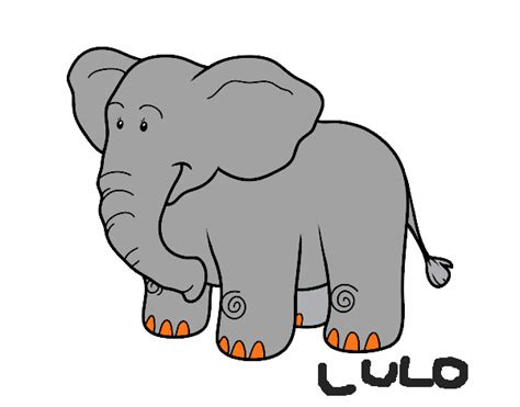 Dibujo de Un elefante africano pintado por en Dibujos.net ...