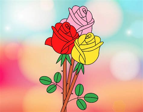 Dibujo de Un ramo de rosas pintado por en Dibujos.net el día 06 12 18 a ...