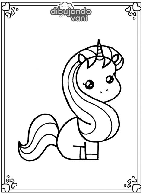 Dibujo de un unicornio 6 para imprimir y colorear ...