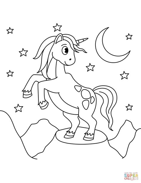 Dibujo de Unicornio de medianoche para colorear | Dibujos ...