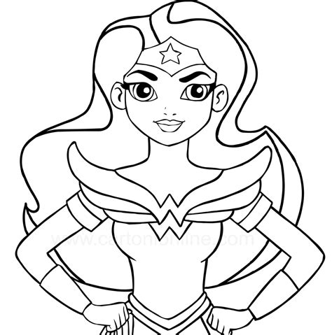 Dibujo de Wonder Woman de la cara  DC Superhero Girls ...