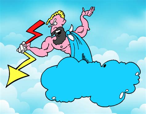 Dibujo de Zeus con un rayo pintado por en Dibujos.net el día 19 09 15 a ...