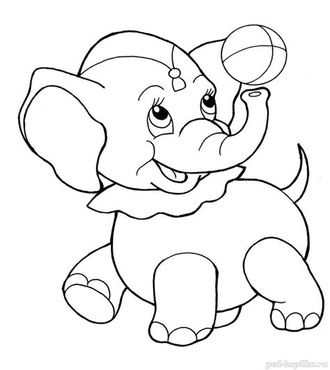 Dibujo elefante para colorear e imprimir