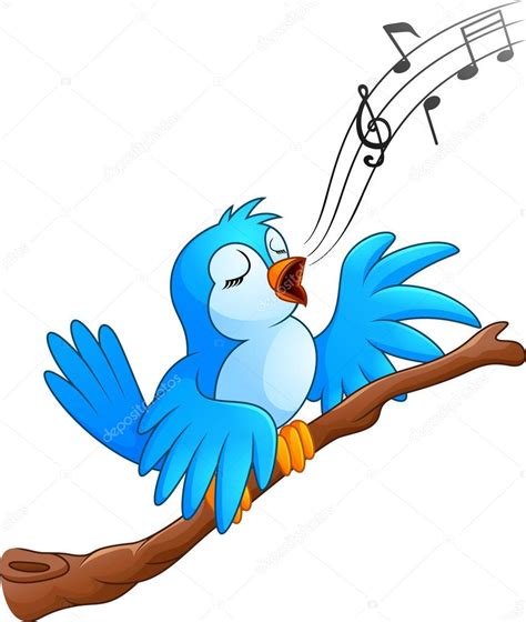 Dibujo pajarito cantando | La historieta pájaro cantar en ...
