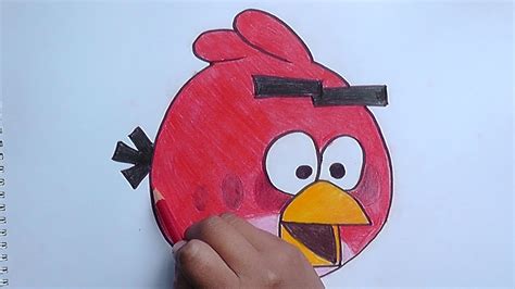 Dibujo Pajaro Rojo Angry Birds Drawing Red Bird YouTube