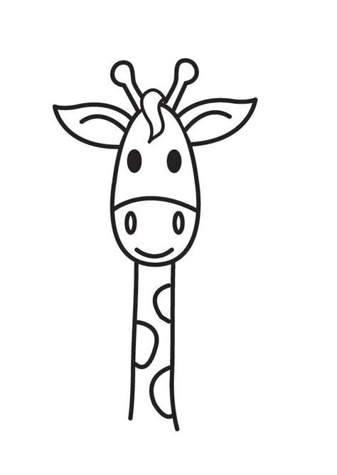 Dibujo para colorear cabeza de jirafa   Dibujos Para ...