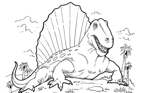 Dibujo para colorear   Dimetrodon