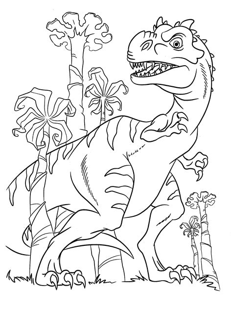 Dibujo para colorear   Dinosaurio mamá