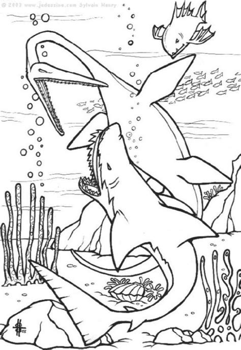 Dibujo para colorear Dinosaurios bajo el agua   Img 6440