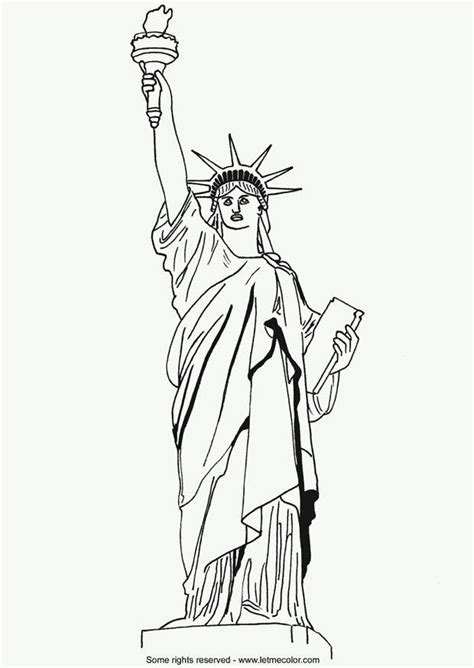 Dibujo para colorear Estatua de la libertad   Dibujos Para Imprimir ...