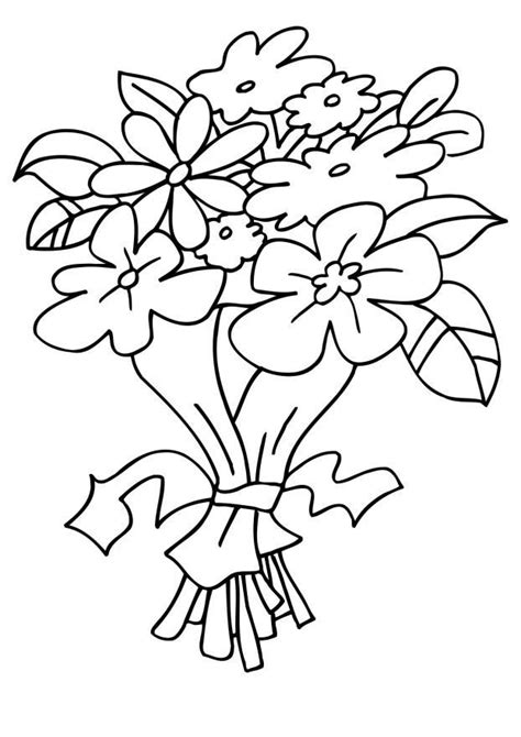 Dibujo para colorear Ramo de flores   Img 6483