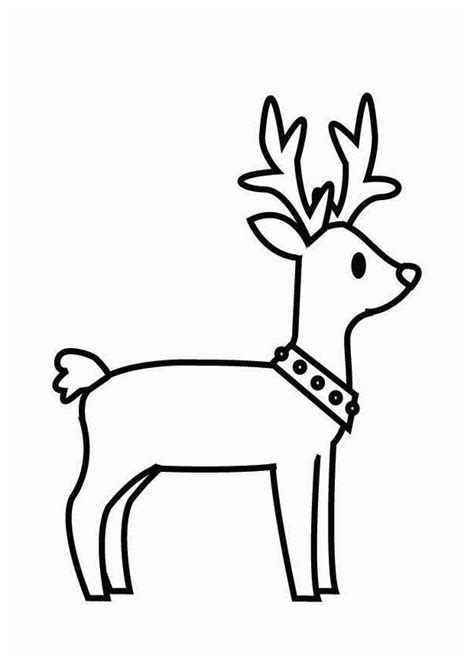 Dibujo para colorear reno de Navidad   Dibujos Para ...