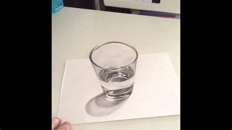 Dibujo realista a lápiz 3D. Pencil drawing 3D   YouTube