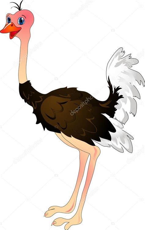 Dibujos animados de avestruz — Vector de stock #18229959