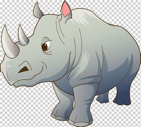Dibujos animados de rinoceronte, diseño, mamífero, carnivoran, fauna ...