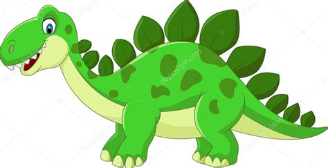 Dibujos animados Estegosaurio dinosaurio — Vector de stock #72456341 ...