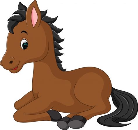 Dibujos animados lindo caballo | Vector Premium
