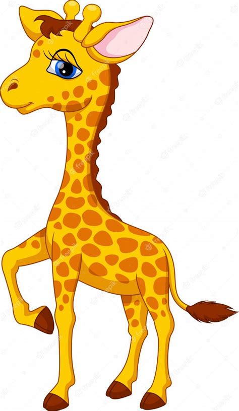 Dibujos animados lindo jirafa | Vector Premium