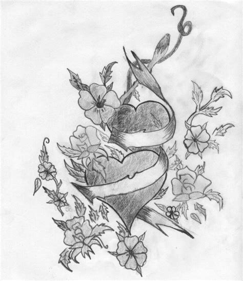 Dibujos artisticos de corazones hechos a lápiz ...