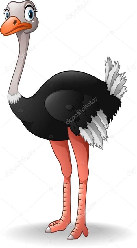 Dibujos: avestruz a color | de dibujos animados lindo ...