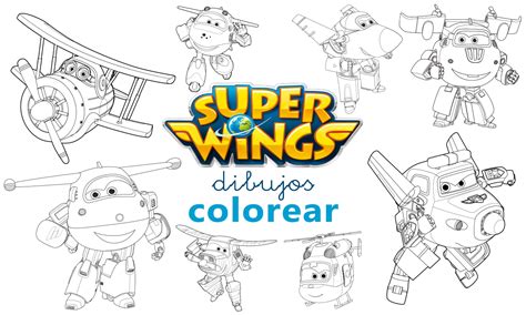 dibujos colorear super wings para ninos | Drawing ...