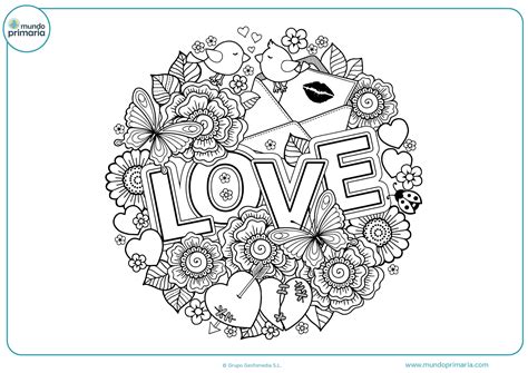 Dibujos de Amor para Colorear a Lápiz 【Fáciles y Difíciles】