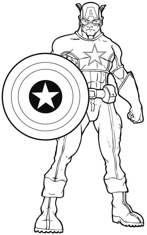 Dibujos de Captain America  Superhéroes  para colorear ...