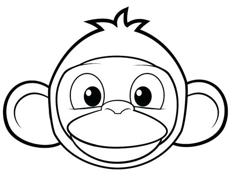 Dibujos de Cara de Mono para Colorear, Pintar e Imprimir ...