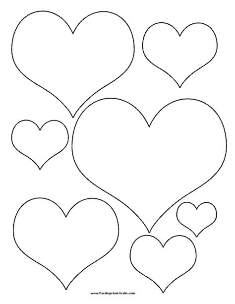 Dibujos de corazones de amor para imprimir y pintar | Colorear imágenes