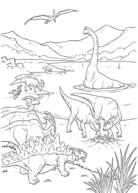 Dibujos de dinosaurios a color para imprimir   Imagui