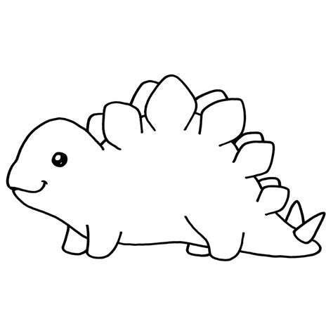 Dibujos de dinosaurios para colorear kawaii   Dibujando ...