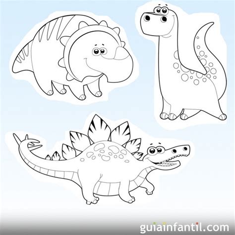 Dibujos de dinosaurios para imprimir y colorear con los niños