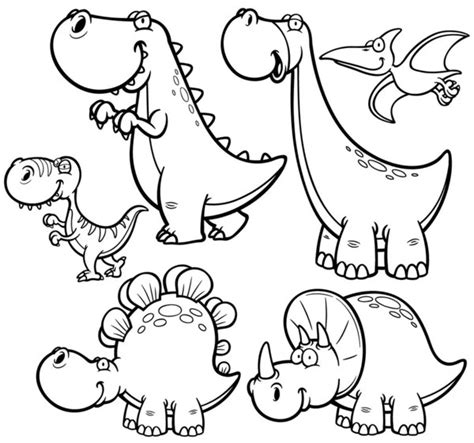 Dibujos De Dinosaurios Para Pintar Y Colorear