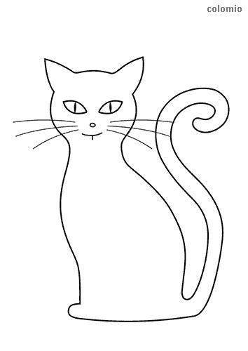 Dibujos de Gatos para colorear » Imágenes de Gato para ...