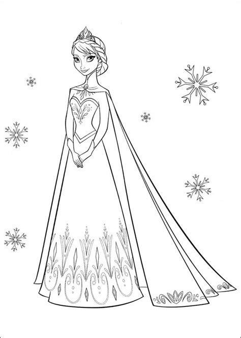 Dibujos de La Reina Elsa para Colorear, Pintar e Imprimir ...