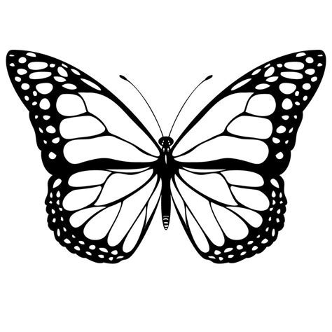Dibujos de mariposas en blanco y negro :: Imágenes y fotos