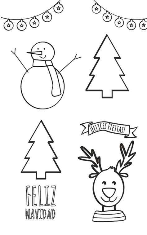 Dibujos de Navidad para colorear   Manualidades